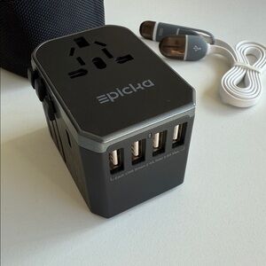 Black Universal Travel Adapter